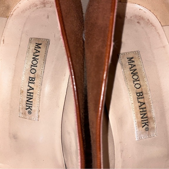 vintage Manolo Blahnik brown suede heels // US 9 EU 39 - Picture 5 of 6